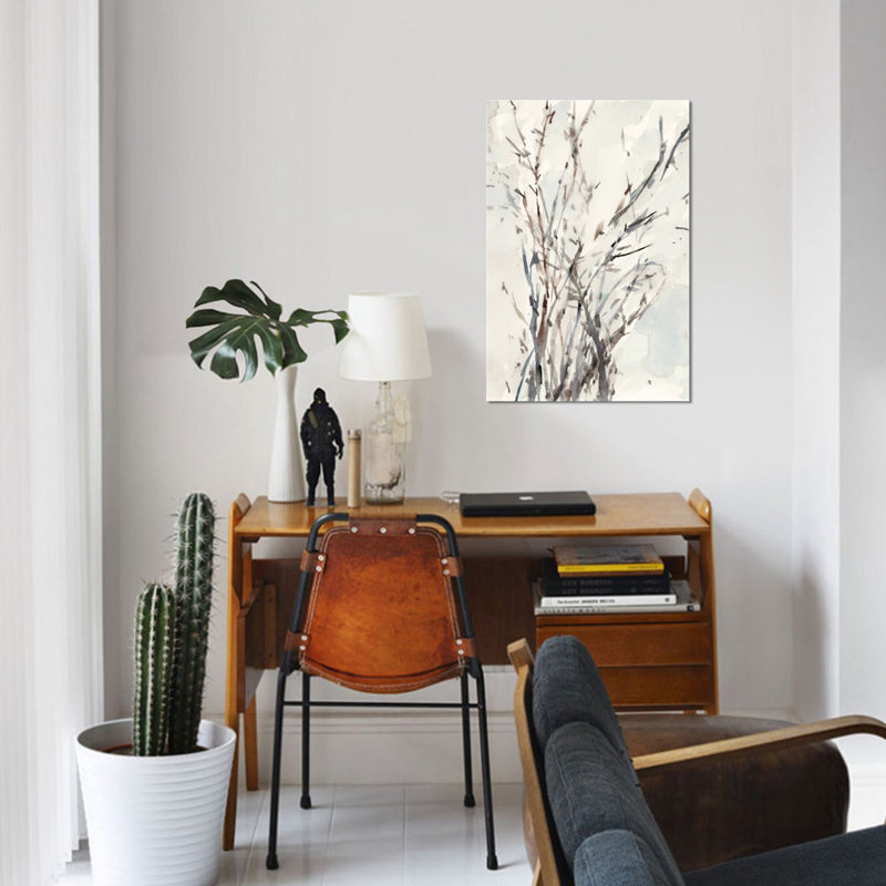 « aquarelle branches i », impression sur toile tendue, H 40 po x l 26 po x P 1,5 po, Toile tendue, Pas de tapis