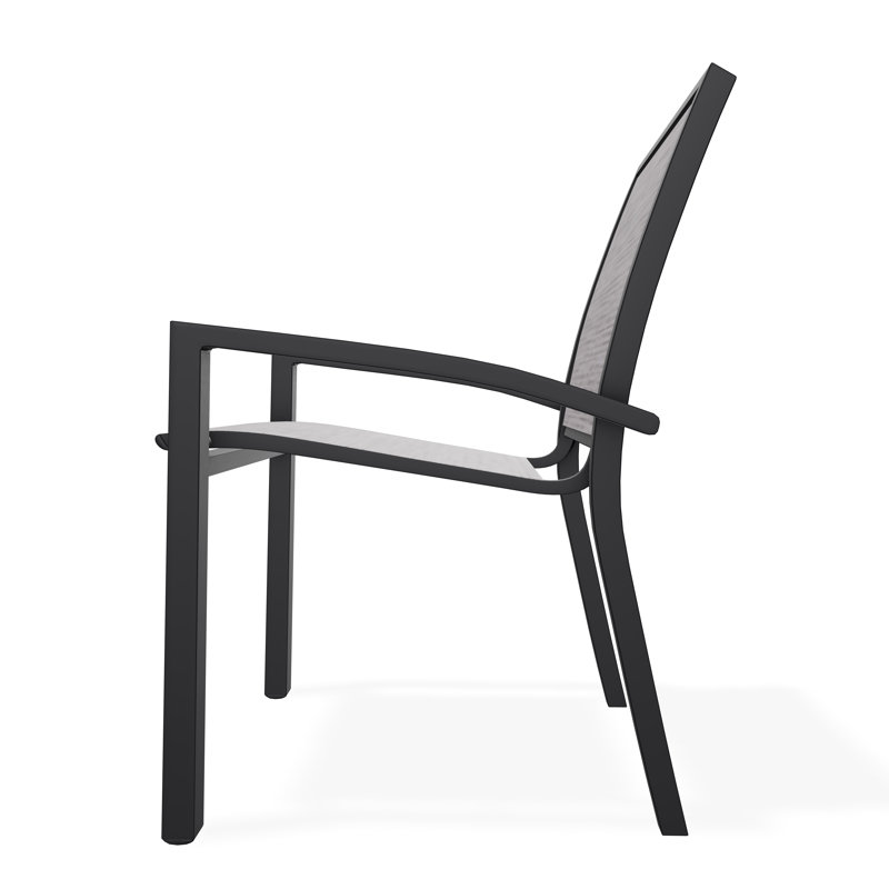 Kendall Outdoor Dining Chair, Black, Fossil