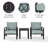 Mosier 2 - Person Patio Conversation Set with Cushions-1904704610-1916825559