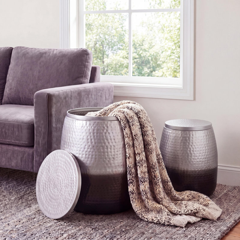 Tables d'appoint Merida Modern, Silver/Black