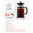 French Press Coffee Maker 34 oz Borosilicate Glass Coffee Tea Press-116582230