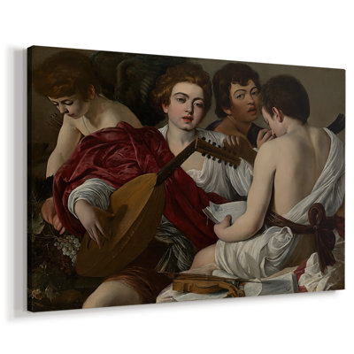 Les Musiciens-Caravage-Toile tendue avec châssis-c. 1595