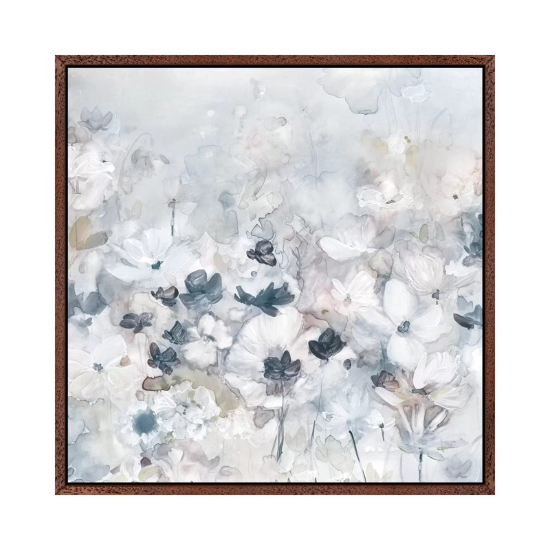 Dreamy Fields by Carol Robinson - Print on Canvas, Classic Brown Wood Framed, 45.72 cm H x 45.72 cm W