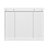 White Bathroom Mirror Cabinet With 4 Adjustable Shelves, Wall Mounted, Space Saving Simple Style-1496672923