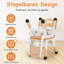 2 X Plastic Children's Desk Chair, Height Adjustable, Children's Chairs With Backrest Up To 100 Kg Load Capacity, Children's Chair From 2 Years, Children's Furniture For Children's Room, School-852554507