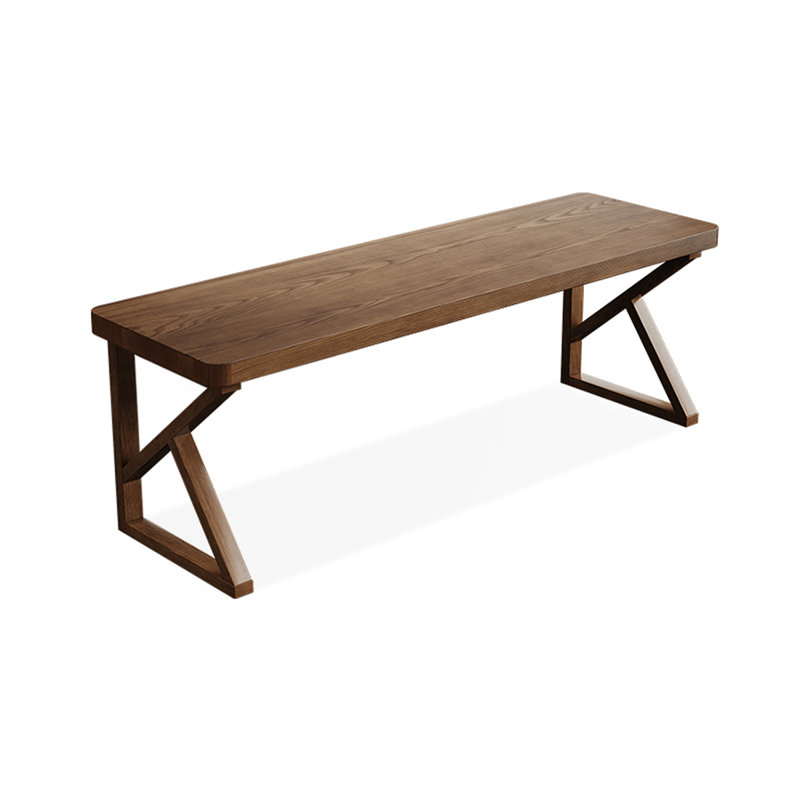 Bureau rectangulaire en bois massif brun clair, H 29,53 po x l 78,74 po x P 23,62 po