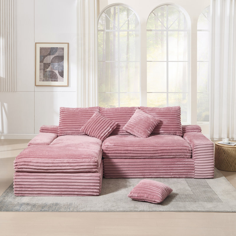Canapé modulaire Boneless, Rose