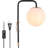Kandace Mid Century Plug-in Wall Sconce With Round Lampshade Industrial Brass Hanging Light Fixture
