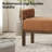 51.8" Modern Upholstered Bed End Ottoman Bench, Solid Wood Frame, Orange Chenille-1703817388