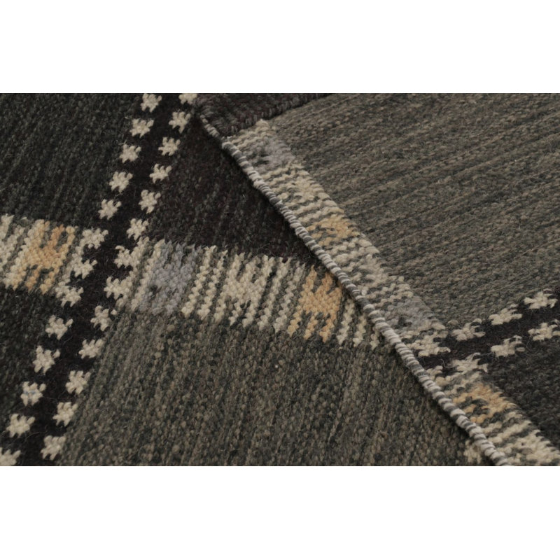 Scandinavian Wool Geometric Area Rug, Rectangle 12' x 15'
