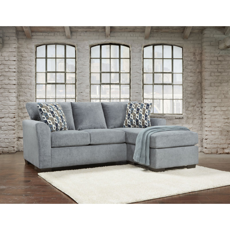 Adrie Sofa Sectional with Reversible Chaise, Dusk Polyester Blend