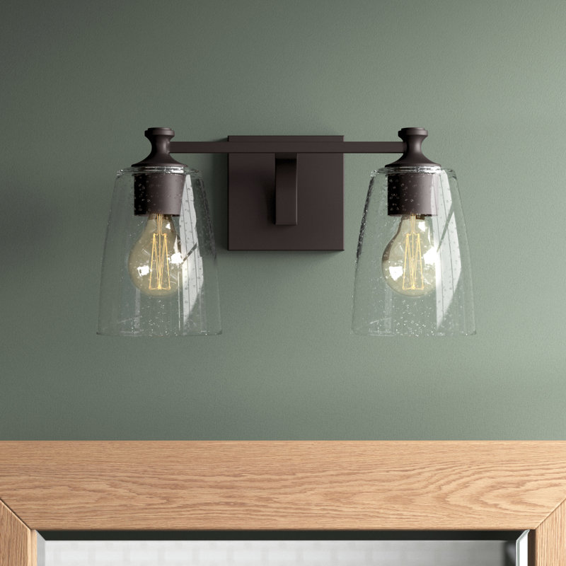 Oakland Dimmable Vanity Light, Matte Black, G25 Golf Ball, 3