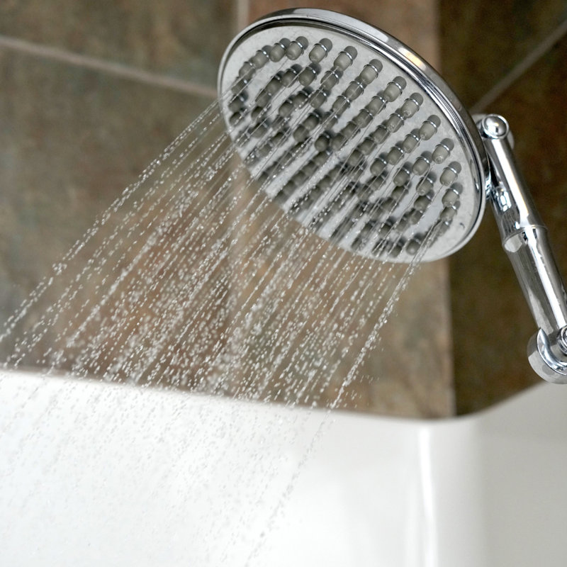 Rain Adjustable Shower Head 2.5 GPM GPM with Aerating, Chrome