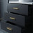 31.5" Bathroom Vanity With Round Vessel Sink – Black Cabinet, Solid Wood Legs & 3-Drawer Storage
