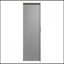 Armoire de rangement à trois portes avec armoires et deux tringles, gris