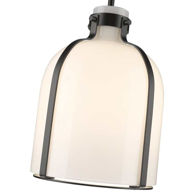 Walpole 1 - Light Candle Style Pendant, Matte Black, 13.5" H x 9.75" W x 9.75" D