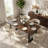7-Piece Rectangular Dining Set With Chenille Arm Chairs-2059884790