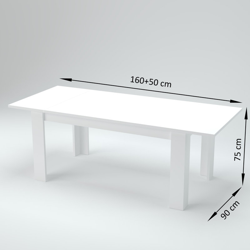 Biggoms Extendable Dining Table, Ash Grey