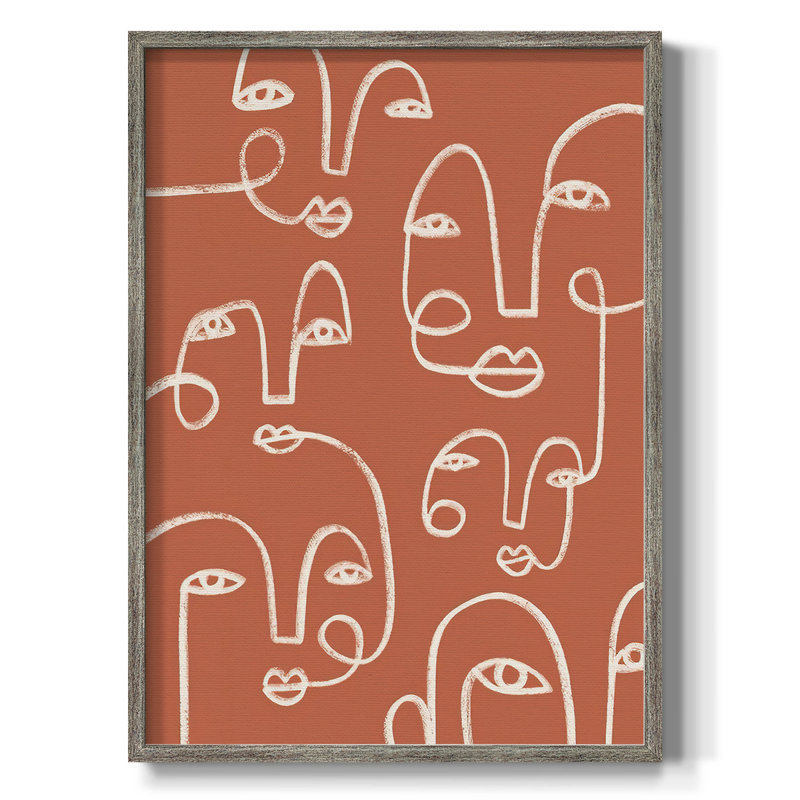 Reproduction encadrée Conn Connue Expressions II - bois massif, H 21 po x l 17 po