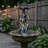 Hornsby Lovers' Umbrella Traditional Brown Polyresin Solar Fountain with LEDs