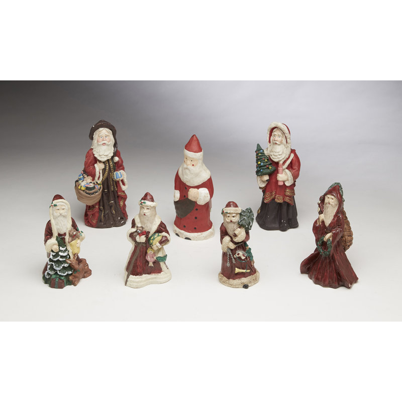 Ensemble de 7 figurines de père Noël