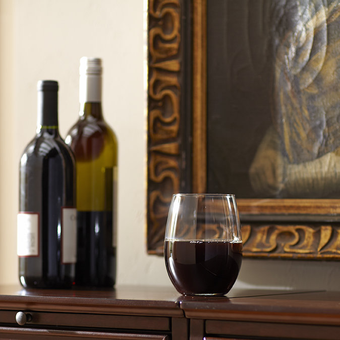 Saroop 21oz. Stemless Wine Glass Set