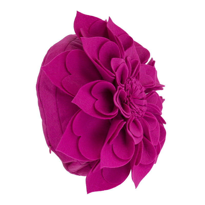 Floral Pillow Cover, 16" x 16", Magenta
