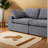 Oversized Chenille Sofas, Plush Grey 3-seater, Modern Living Room