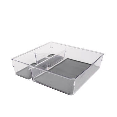 Oggi Clear Drawer Organizer - 3 X 6.25- Ideal for Organizing Kitchen  Drawers, Office, Desk, Silverware, Kitchen Utensils, Cosmetics and Bathrooms