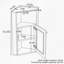 Armoire de rangement en coin Farmhouse avec porte de grange en rotin et tablette réglable