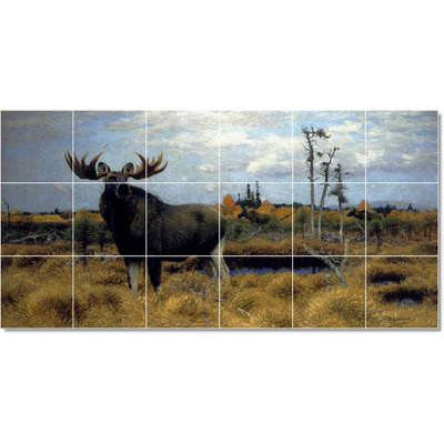 72" x 36" Ceramic Painting Decorative Mural Tile 12" x 12"