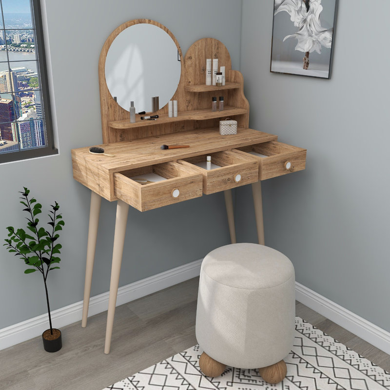 Table de maquillage, Beige