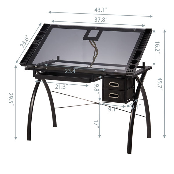Studio Designs Ultima 42'' Desk, Folding Art, Craft and Drafting Table &  Reviews