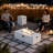 LayinSun 42" Rectangle Aluminum Propane Gas Smokeless Fire Pit Table with Hidden Fuel Tank-445885931