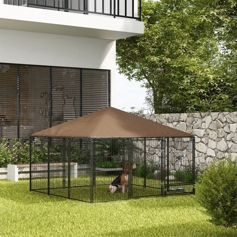 Cage de clôture pour chien avec chenil