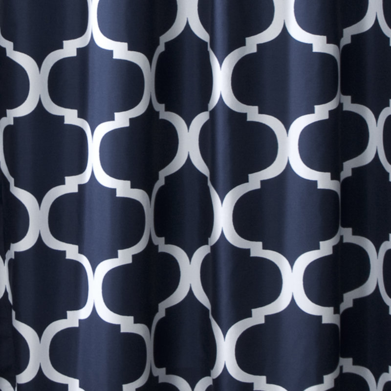 Geo Geometric Shower Curtain, Navy