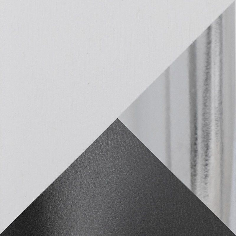 Tabouret de comptoir à hauteur fixe avec pivot, Blanc, Noir