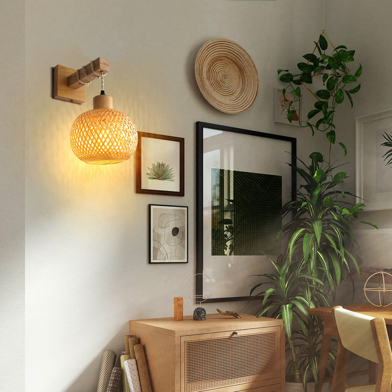 Allese Rattan Barn Light