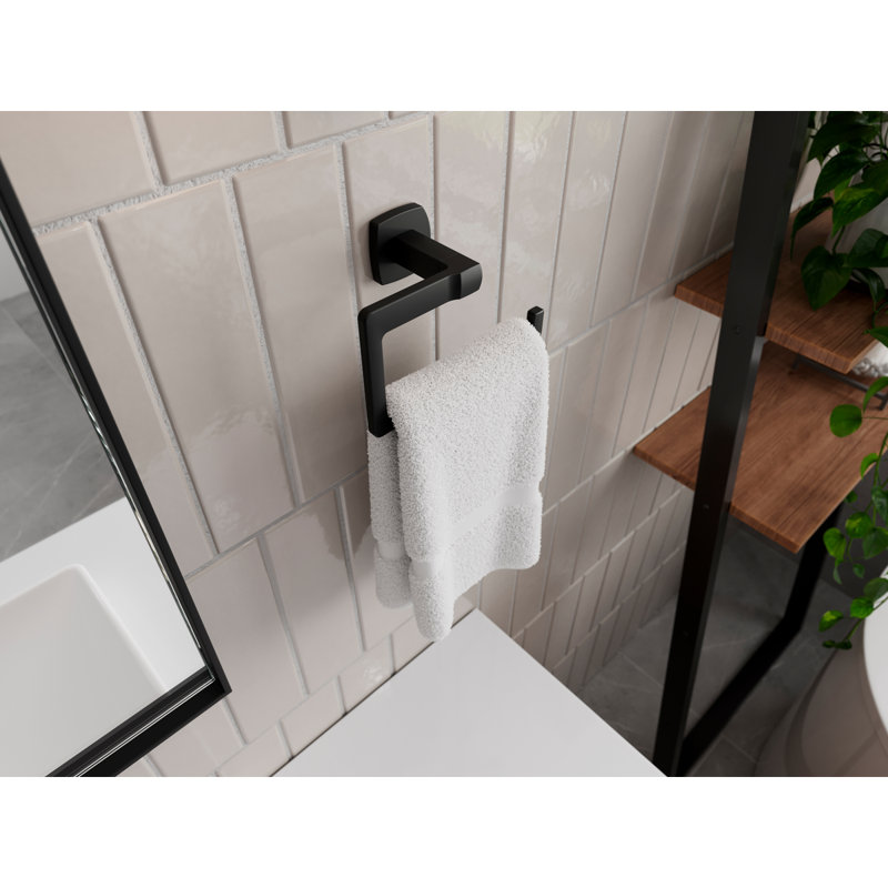Deckard Towel Ring, Matte Black