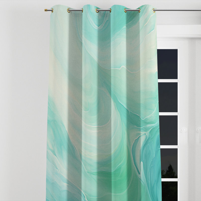Anaely - Nautical Velvet Grommet Curtain - Room Darkening - 1 panel, 52" W x 108" L, Golden Grommets