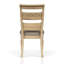 Chaise d'appoint 2 places au fini rustique, idéale pour les intérieurs traditionnels. Dossier ergonomique à lattes, pieds avant tournés, siège rembourré taupe, structure robuste en bois massif. Profondeur : 49,7 cm, largeur : 43,2 cm, hauteur : 97,7 cm.