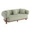 Canapé à accoudoirs arrondis avec design ergonomique et support confortable, parfait pour les décors modernes et Mid-Century.