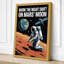 Work the Night Shift on Mars Retro - Wrapped Canvas-1540732841-1540732840