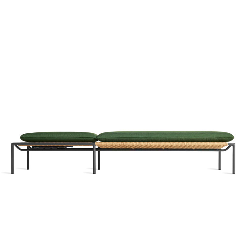 Chaise longue d'extérieur Dog Days, Gris anthracite, Lierre Sunbrella