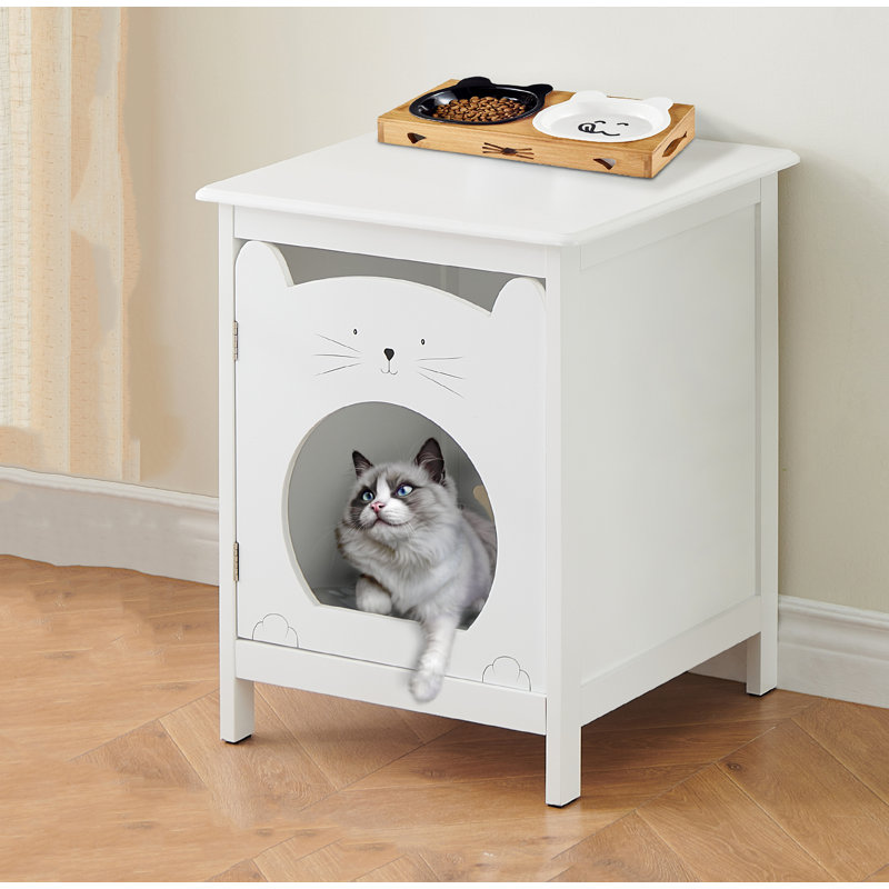 Adlai 47.5cm W Manufactured Wood Bedside Table, White