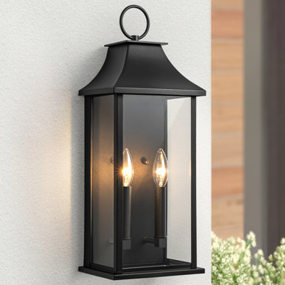 Alletta 20.6'' H 2-Light Aluminum Wall Sconce with Dusk-to-Dawn Sensor