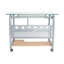 Glass Top Metal Base Computer Desk