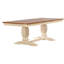  Ensemble de salle à manger 5 pièces rectangulaire en bois massif extensible de couleur crème et brun avec rallonge à levier 18 "(4 à 6 personnes)-803625320-803625322-803625323