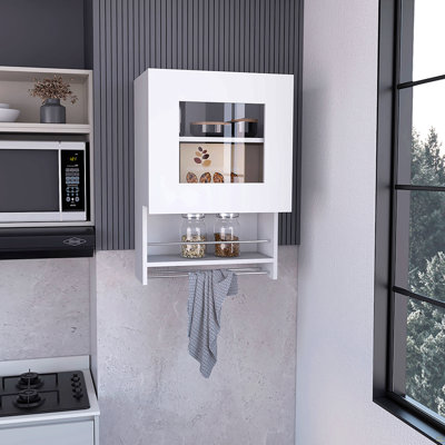 Armoire de cuisine murale Papua, trois tablettes