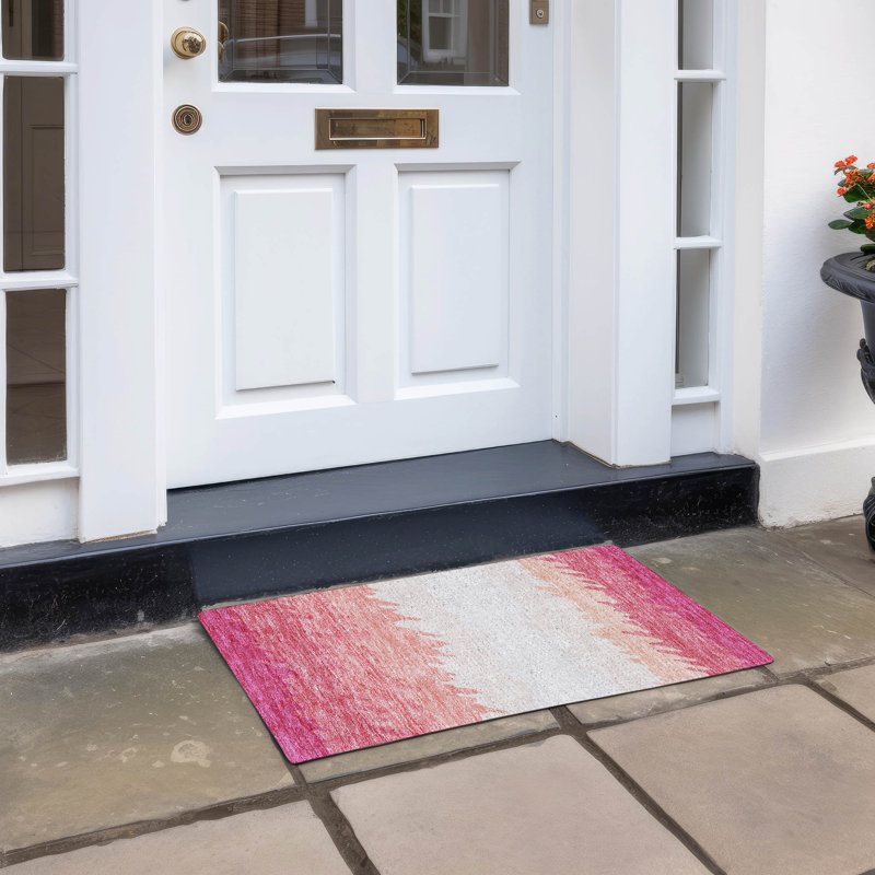Tapis intérieur / extérieur lavable à la machine Fleau ACN736, Rectangle 1 pi 8 po x 2 pi 6 po